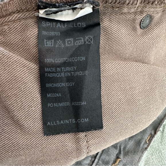 Allsaints Spitalfields Men’s Gray Jacks Place Straight Slim Leg Jeans 30x33 - Picture 5 of 8